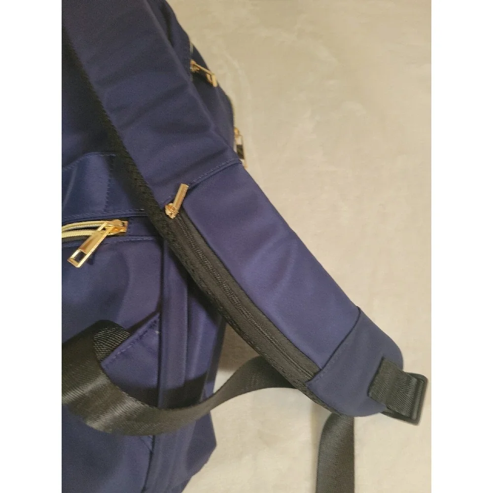 Modoker Womens Backpack Laptop 15.6-Inch & Tablet‎ Quilted Slim Blue